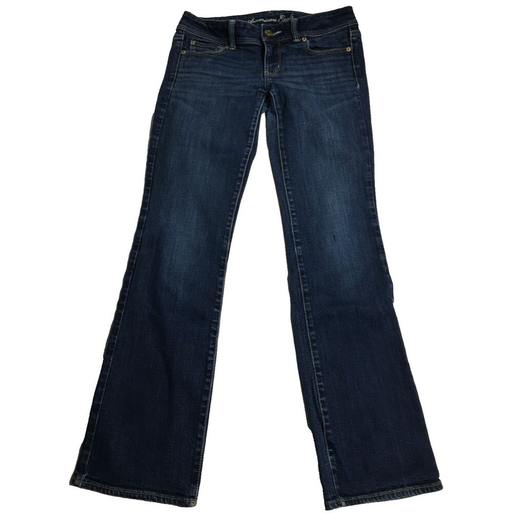 American Eagle Bootcut Low Rise Dark Wash Stretch Denim Jeans Women's Size 6
